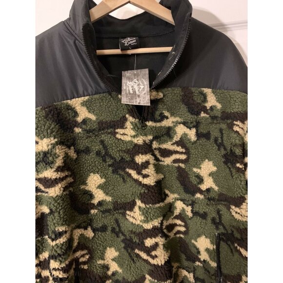 ORIGINAL DELUXE SUPPLY 1/4 Zip Pullover Polar Fleece Camo Jacket Shirt NWT L $46 - Picture 1 of 6